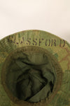 1960s-early 70s USMC privately procured Mitchell pattern camouflage shelterhalf boonie hat, used.