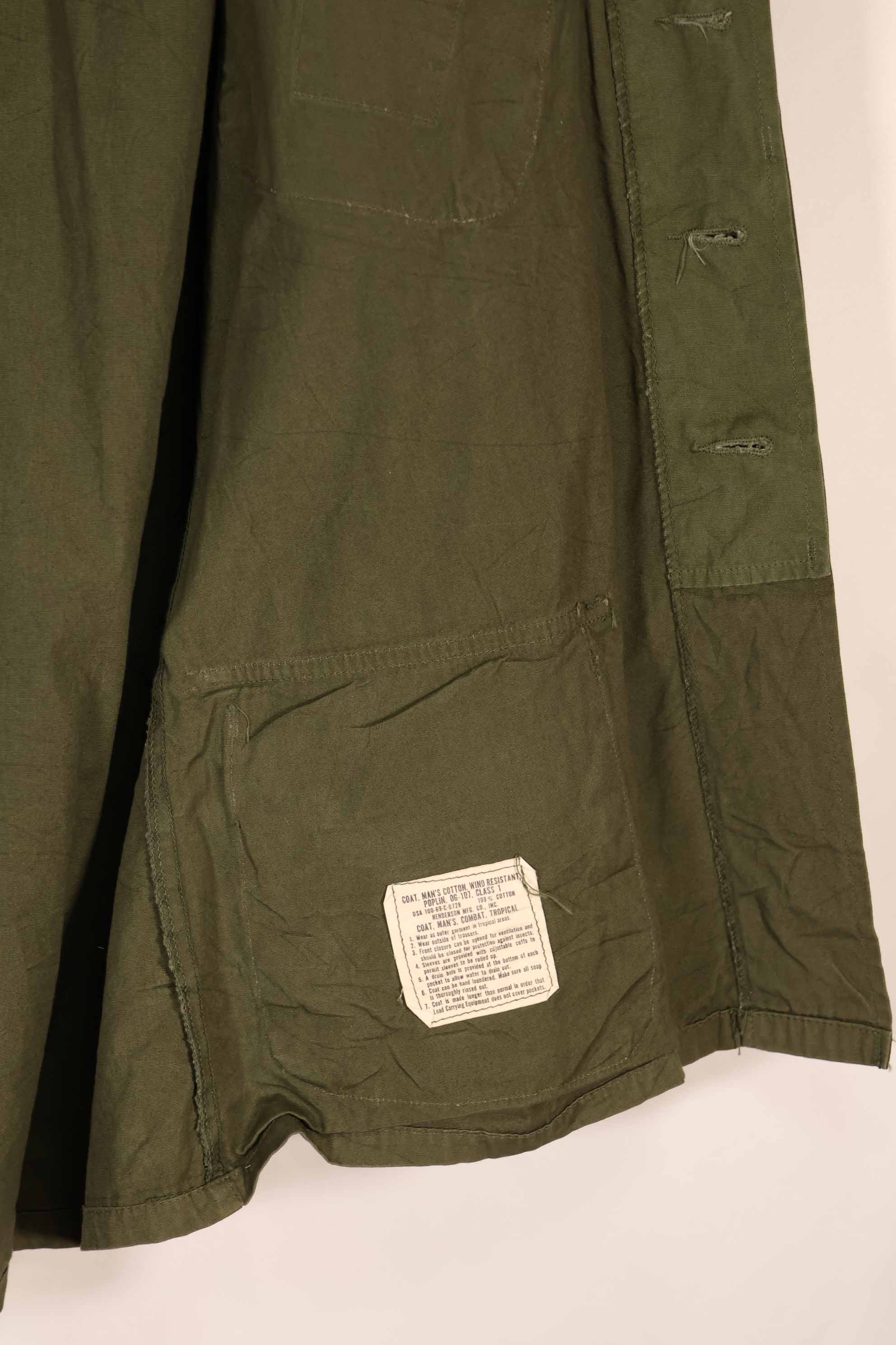 実物　1969年製　3rd Model ジャングルファティーグ　ジャケット　M-S　中古品