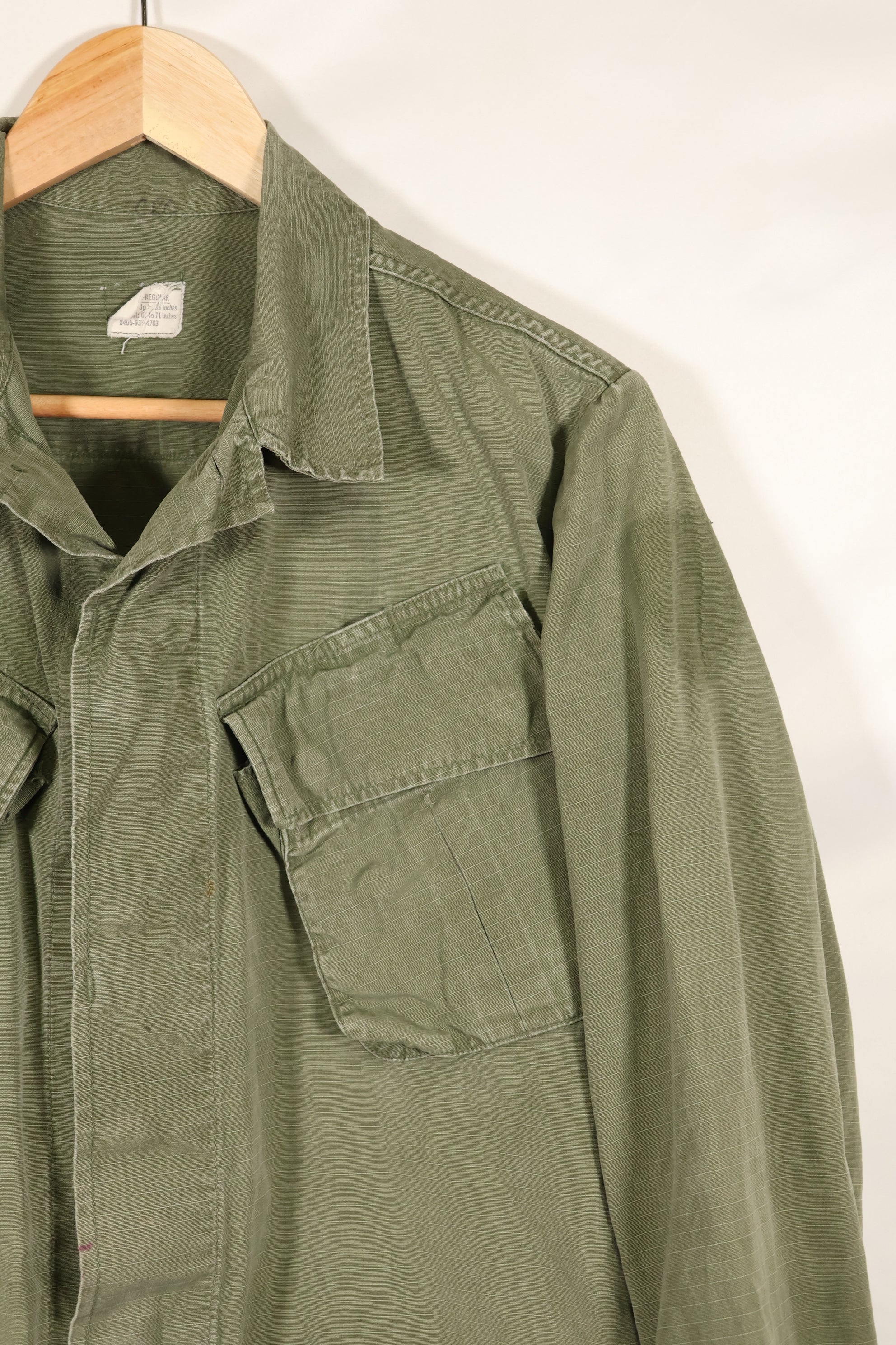 Circa 1969 XS-R size 4th Model Jungle Fatigue Jacket, used, released by film company.