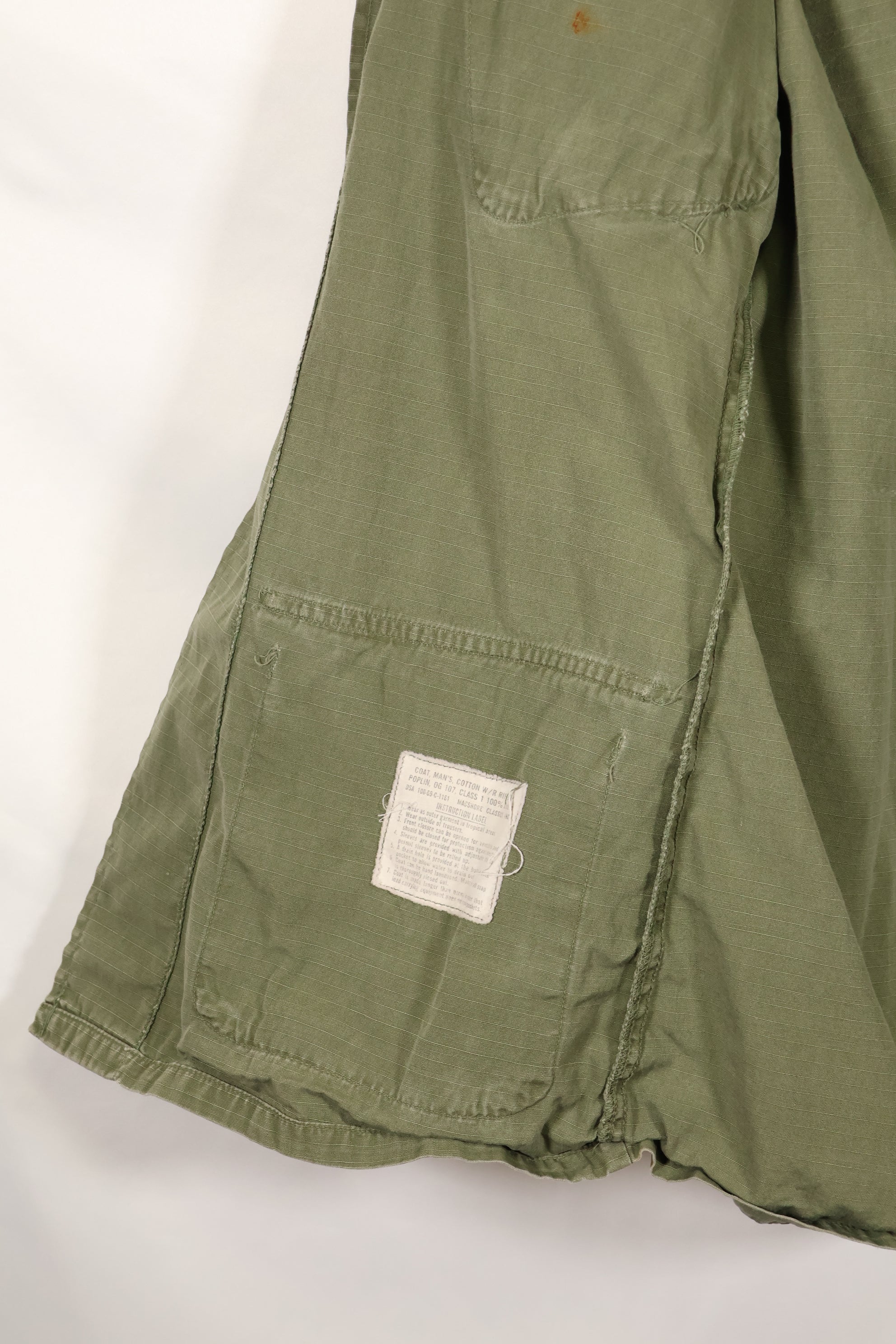 Circa 1969 XS-R size 4th Model Jungle Fatigue Jacket, used, released by film company.