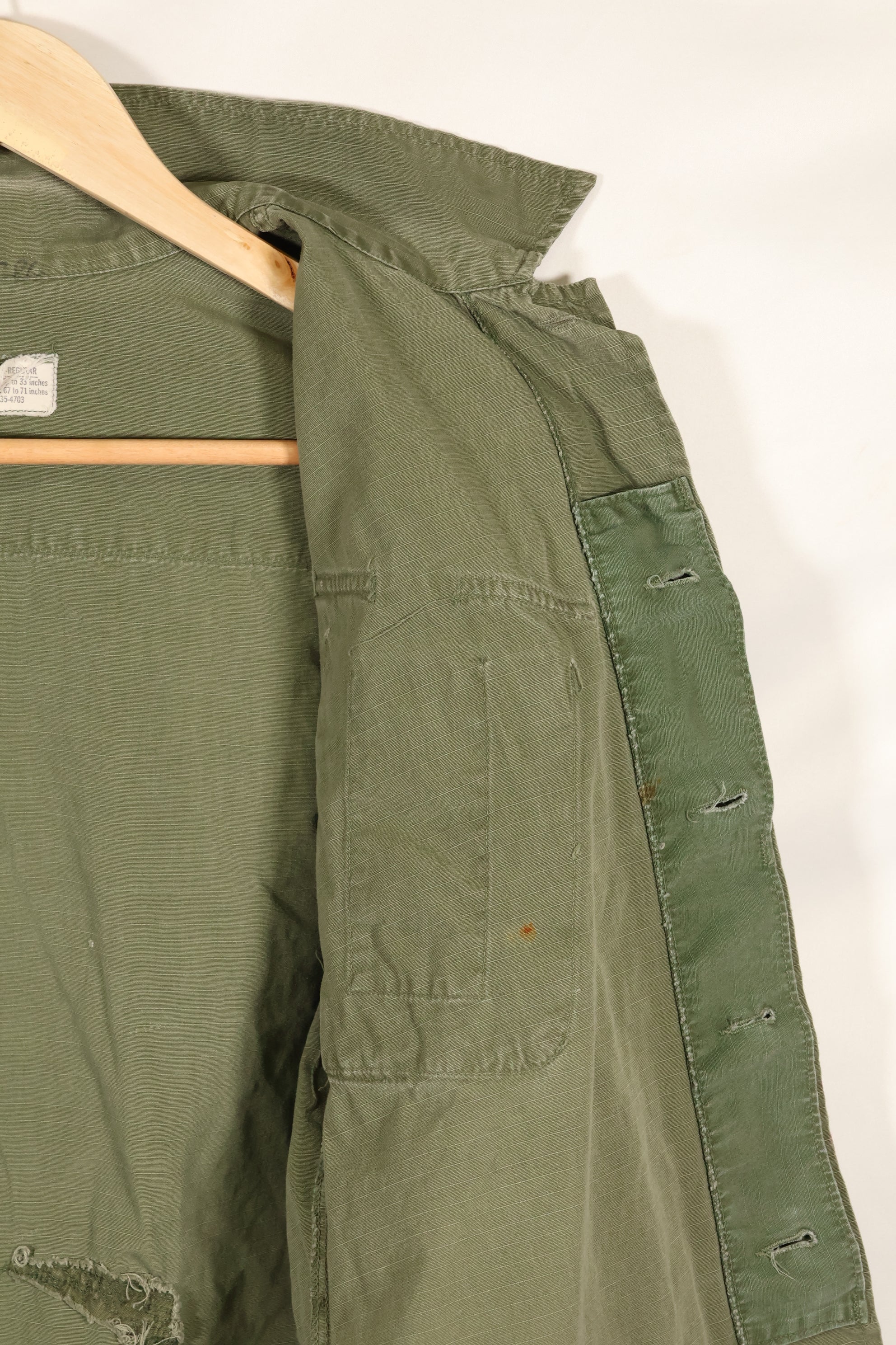 Circa 1969 XS-R size 4th Model Jungle Fatigue Jacket, used, released by film company.