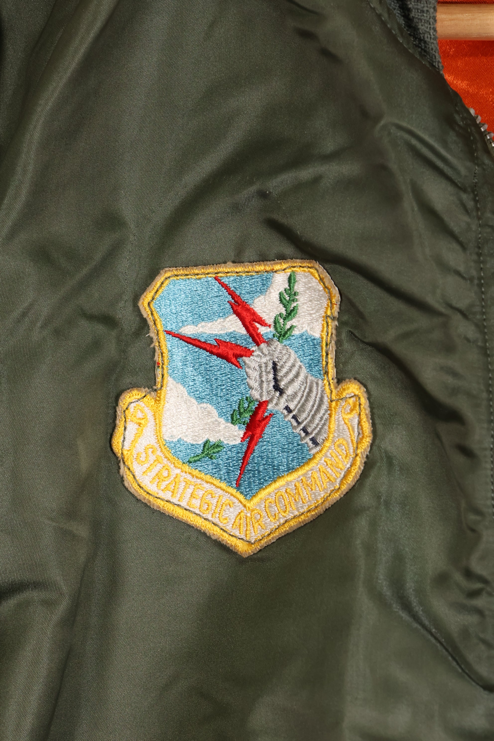 1970 Contract MEDIUM USAF L-2B Flight Jacket, Light Zone, Worn by Bill Eveland, Good Condition