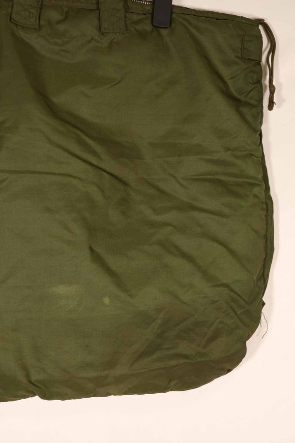 Real 1970 U.S. Army helmet bag, ERDL camouflage lining, rare, used.