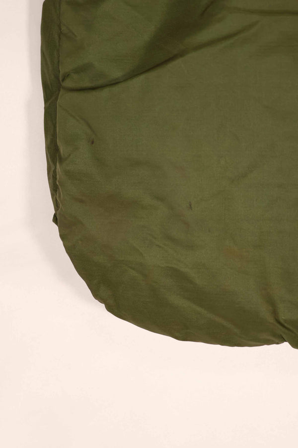 Real 1970 U.S. Army helmet bag, ERDL camouflage lining, rare, used.