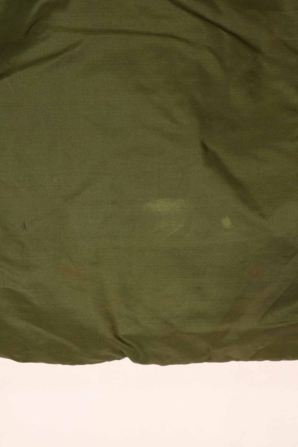 Real 1970 U.S. Army helmet bag, ERDL camouflage lining, rare, used.