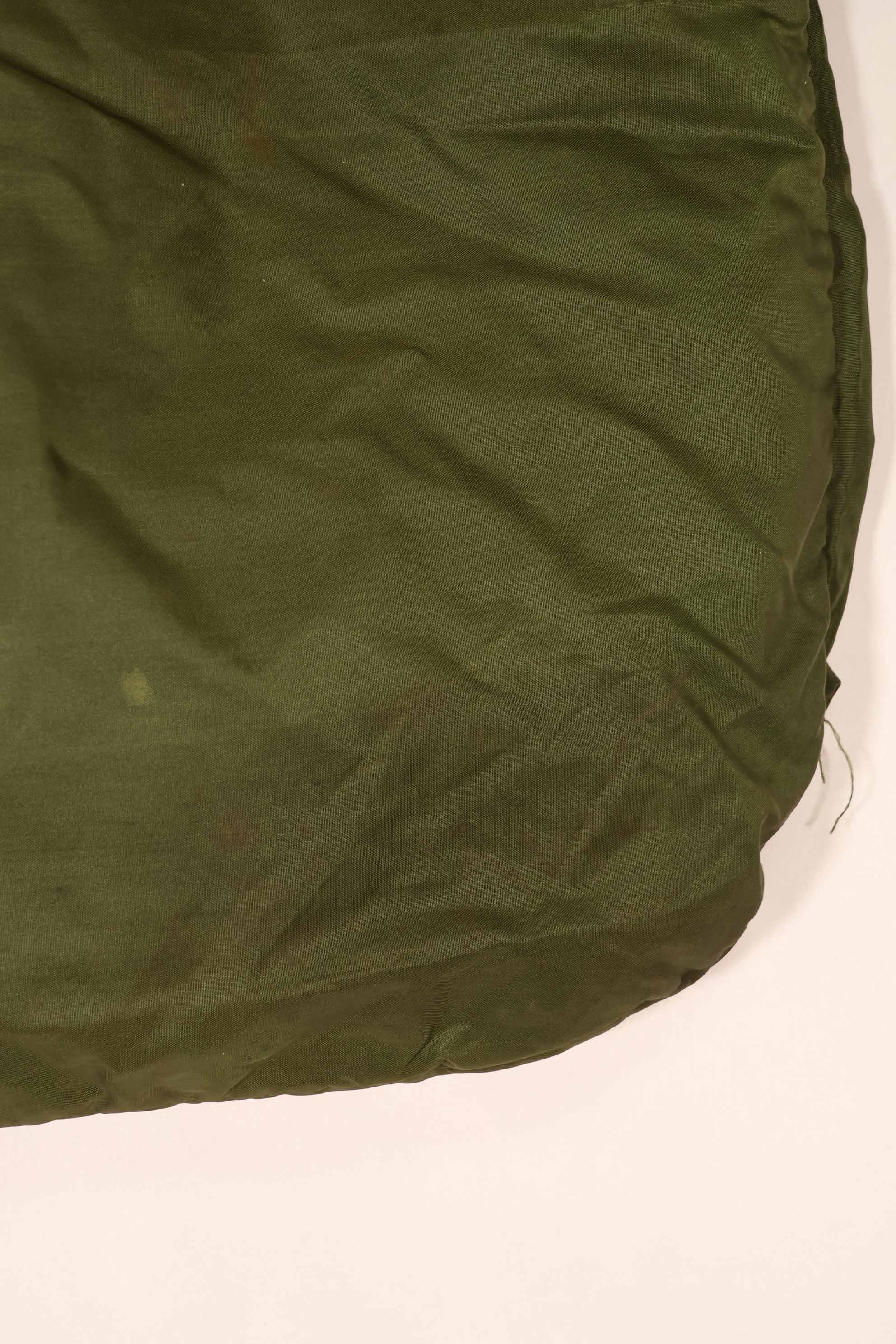 Real 1970 U.S. Army helmet bag, ERDL camouflage lining, rare, used.