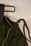 Real 1970 U.S. Army helmet bag, ERDL camouflage lining, rare, used.
