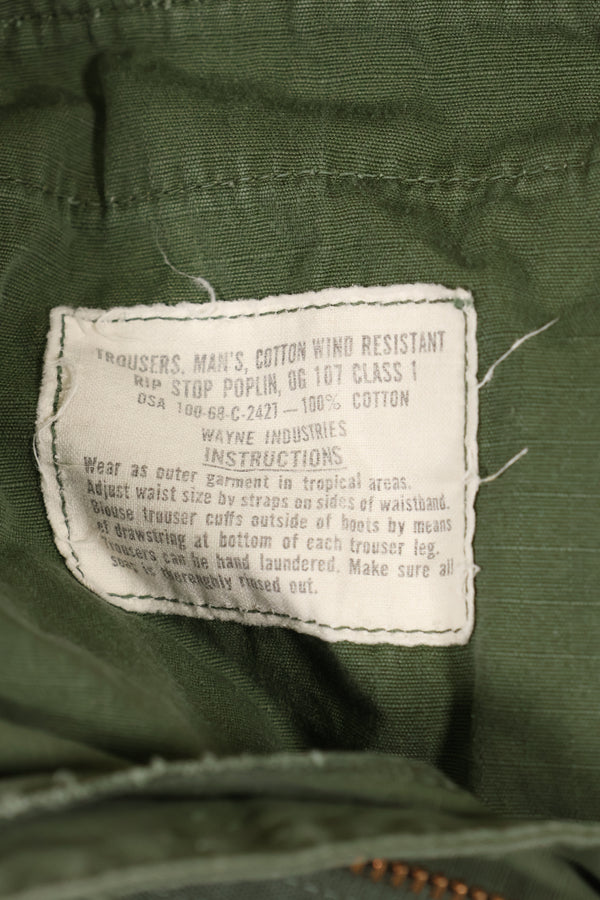 Circa 1968 S-R Size 4th Model Jungle Fatigue Pants, Used, Released by Film Company