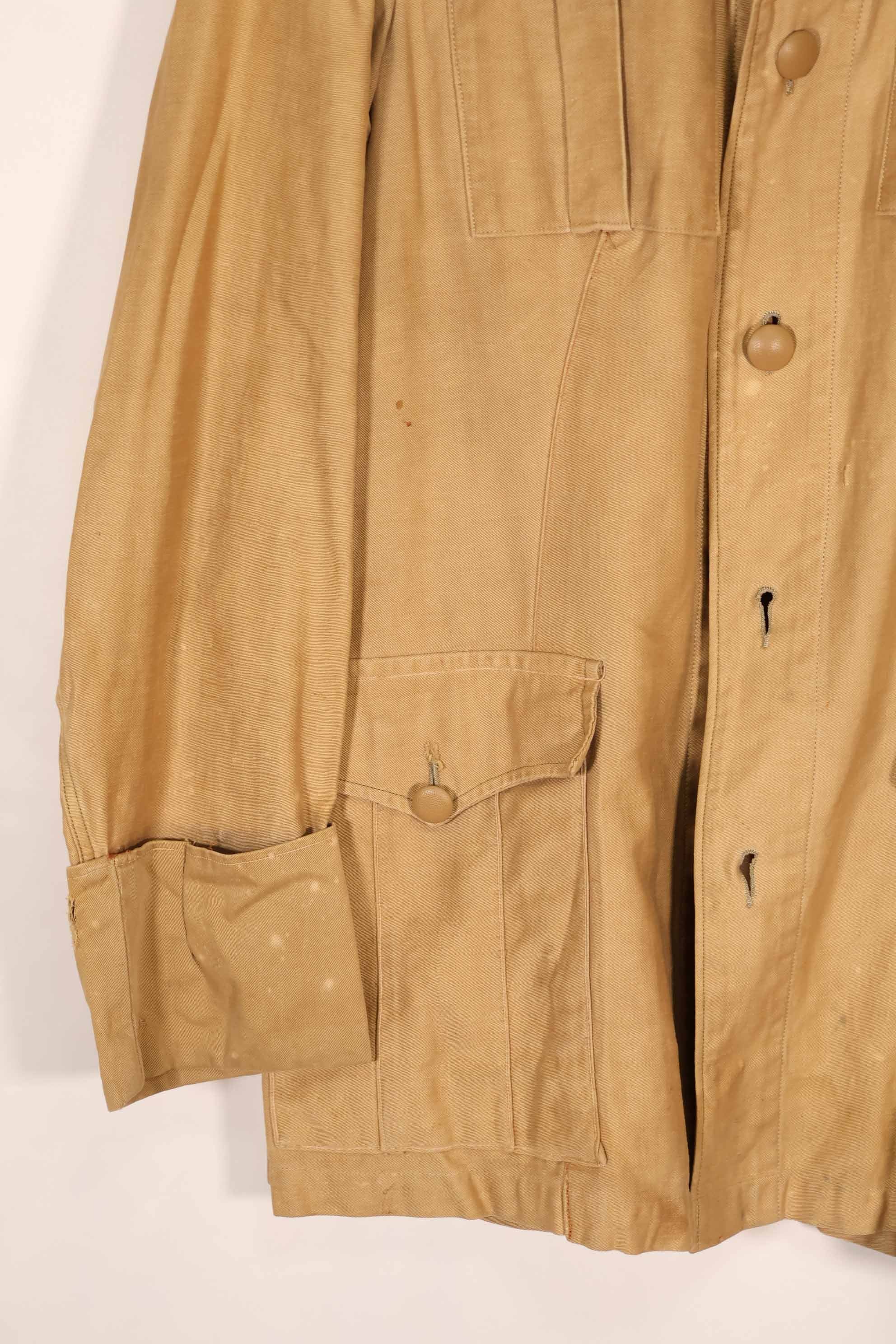 実物　1940年代　ドイツ軍　サファリアーナジャケット　ボタン欠損あり　中古品