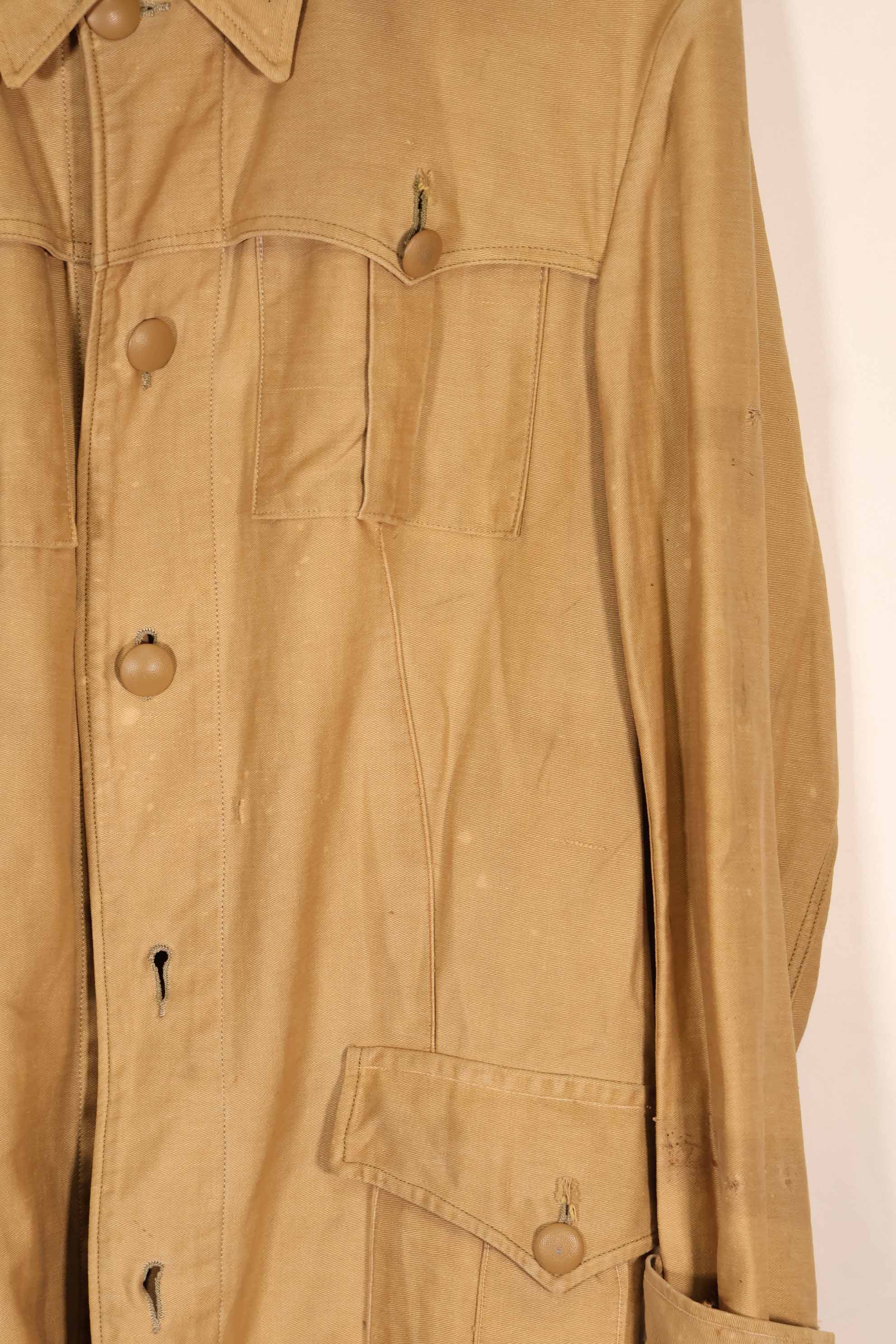 実物　1940年代　ドイツ軍　サファリアーナジャケット　ボタン欠損あり　中古品