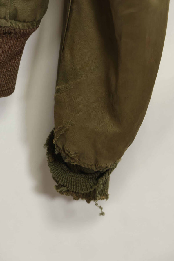 1940s U.S. Army Air Corps B-15 flight jacket with air race patch, used.