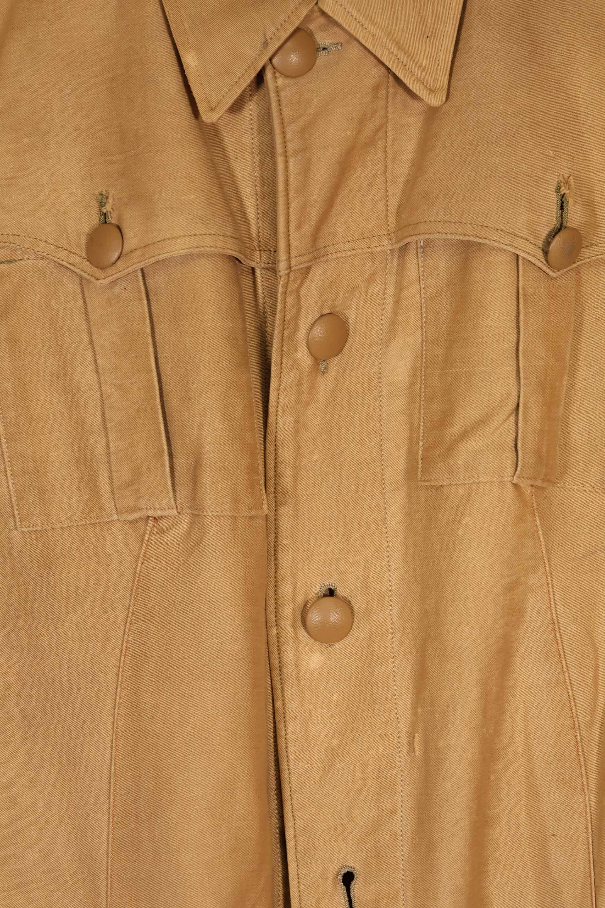 実物　1940年代　ドイツ軍　サファリアーナジャケット　ボタン欠損あり　中古品