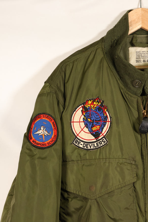 1974 Contract, 46R, U.S. Navy, G-8 WEP Jacket, TOP GUN Instructor Jacket, Used