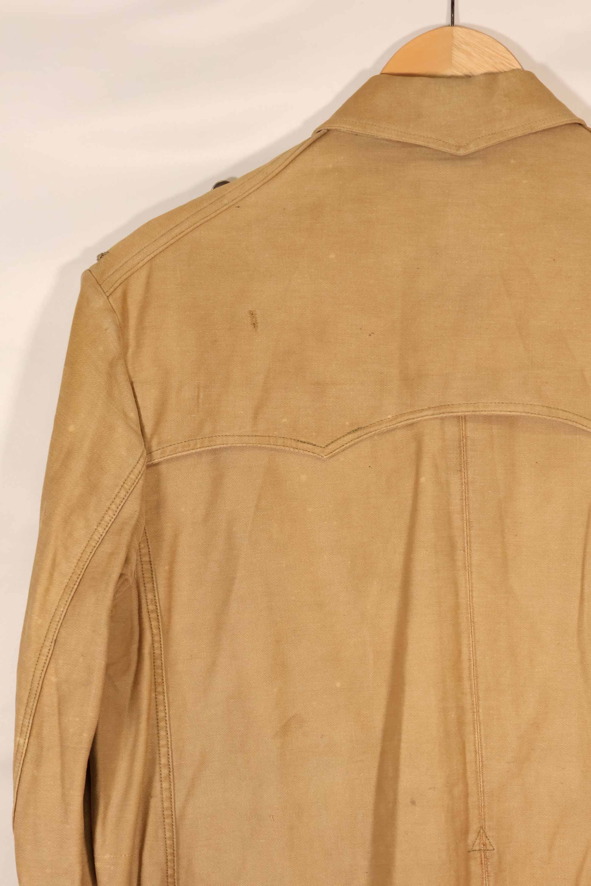 実物　1940年代　ドイツ軍　サファリアーナジャケット　ボタン欠損あり　中古品