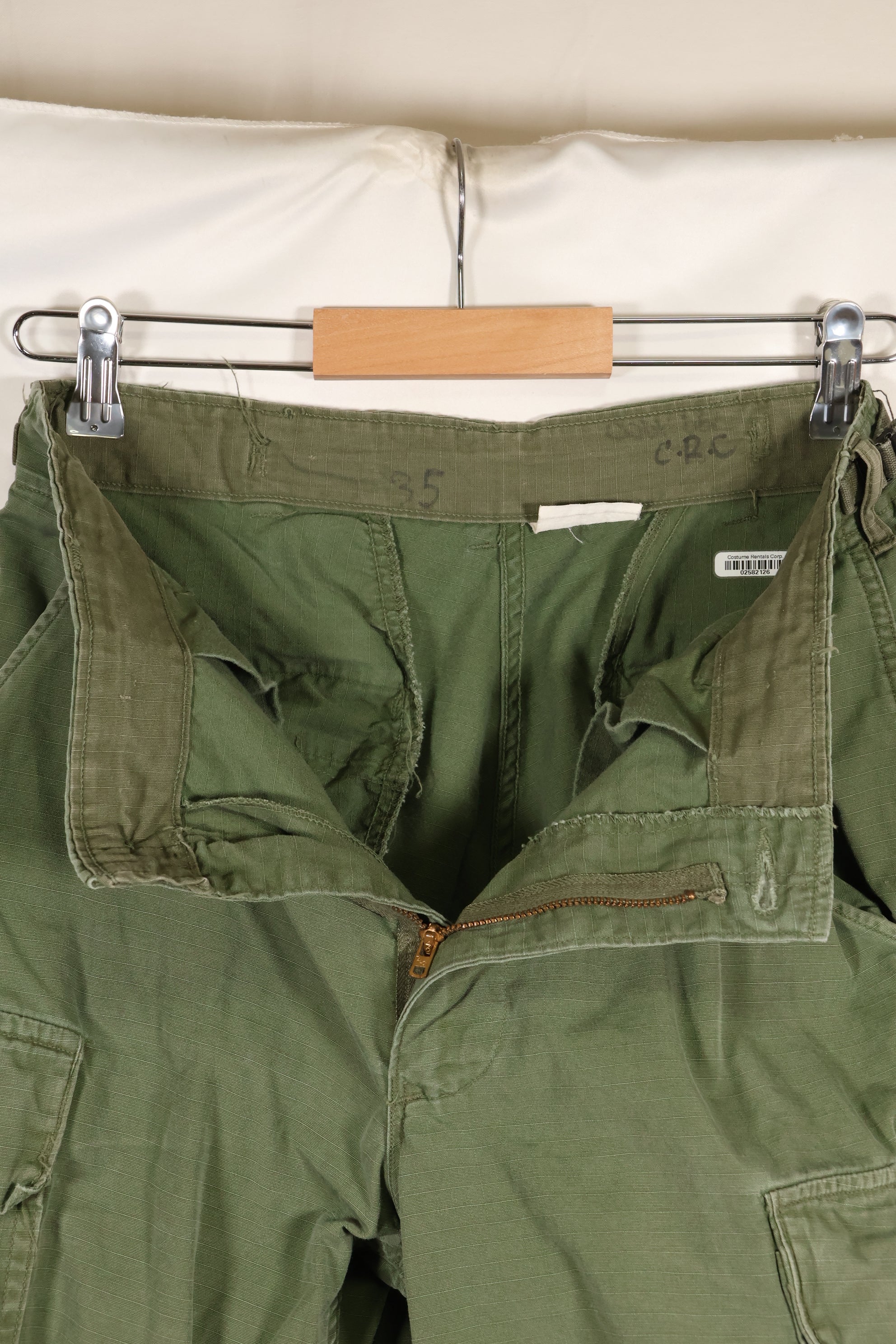 Circa 1968 S-R Size 4th Model Jungle Fatigue Pants, used, film company release B