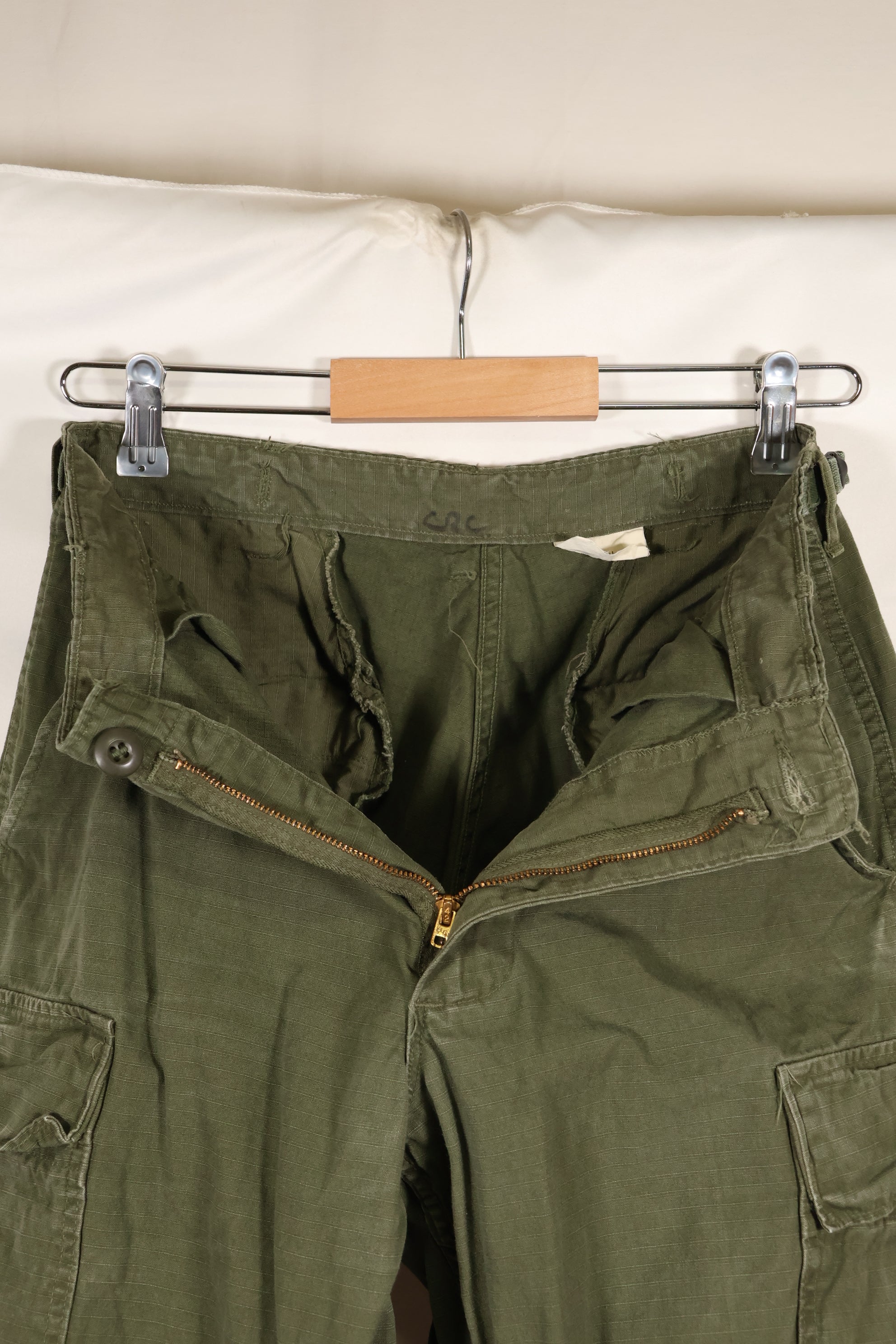 Circa 1969 S-R Size 4th Model Jungle Fatigue Pants, Used, Released by Film Company