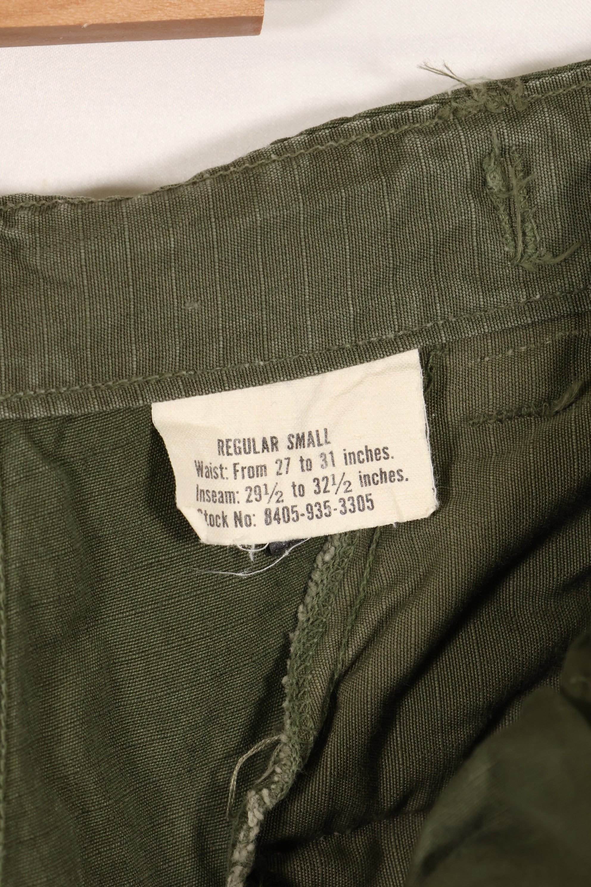 Circa 1969 S-R Size 4th Model Jungle Fatigue Pants, Used, Released by Film Company