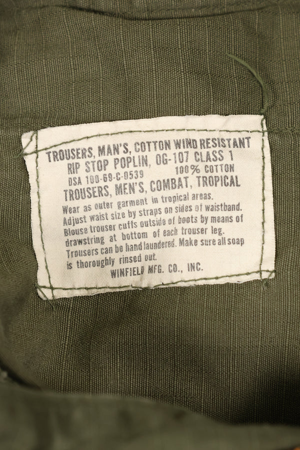 Circa 1969 S-R Size 4th Model Jungle Fatigue Pants, Used, Released by Film Company