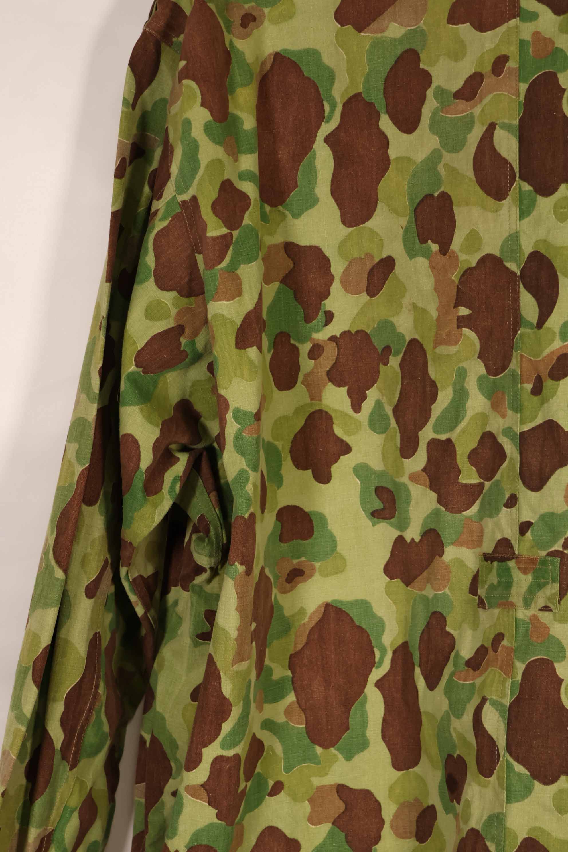 実物生地レプリカ　フロッグスキン迷彩　フランス軍空挺ジャケットカット　中古品