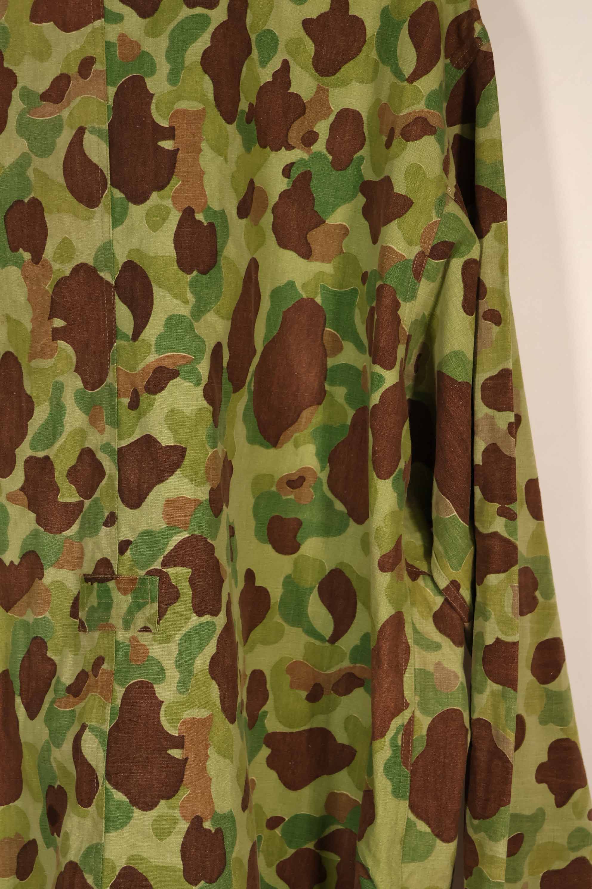 実物生地レプリカ　フロッグスキン迷彩　フランス軍空挺ジャケットカット　中古品