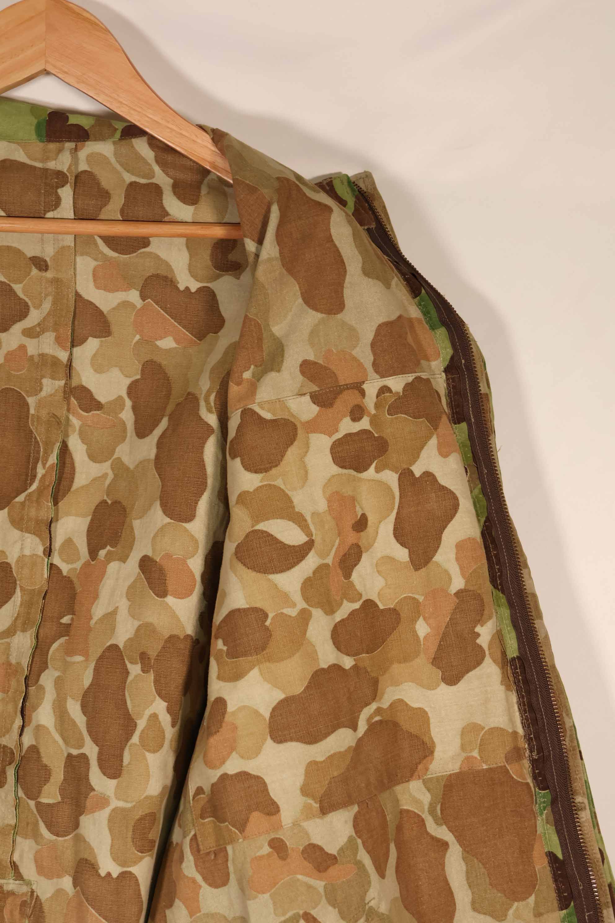 実物生地レプリカ　フロッグスキン迷彩　フランス軍空挺ジャケットカット　中古品