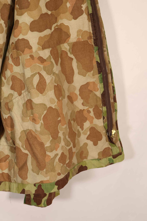 実物生地レプリカ　フロッグスキン迷彩　フランス軍空挺ジャケットカット　中古品