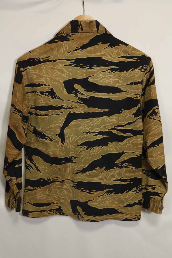 1960年代　ゴールドタイガー　タイガーストライプシャツ　Asianカット　A-M　状態良い　中古品