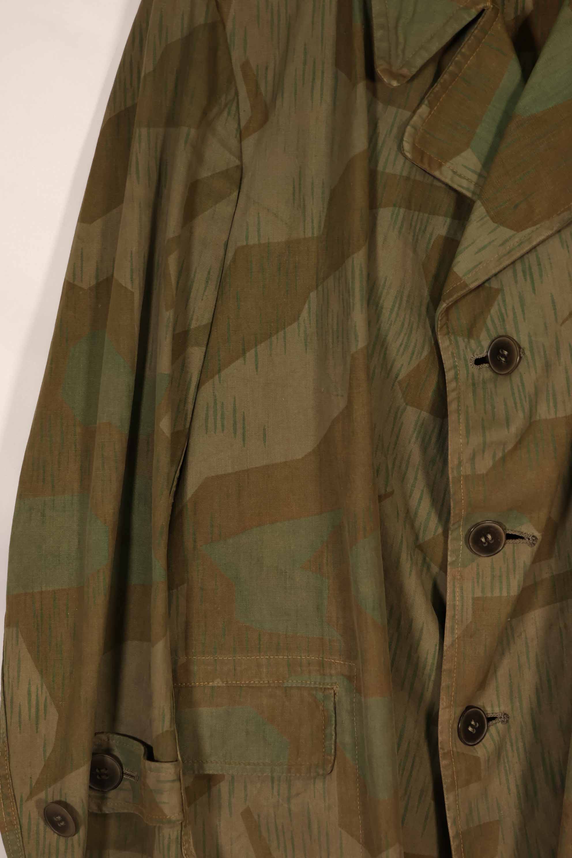 実物　1940年代　ドイツ軍　スプリンター迷彩　ローカルメイド　フィールドジャケット　中古品