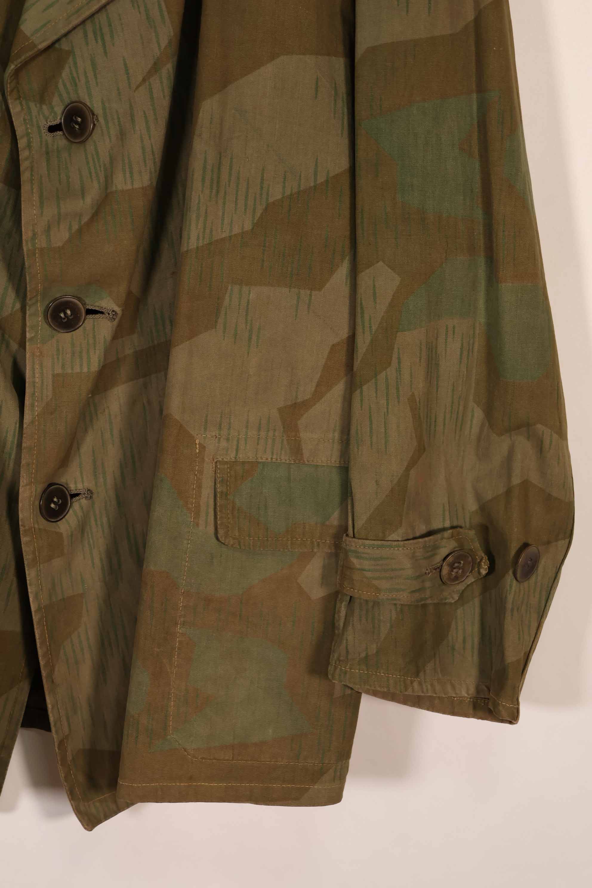 実物　1940年代　ドイツ軍　スプリンター迷彩　ローカルメイド　フィールドジャケット　中古品