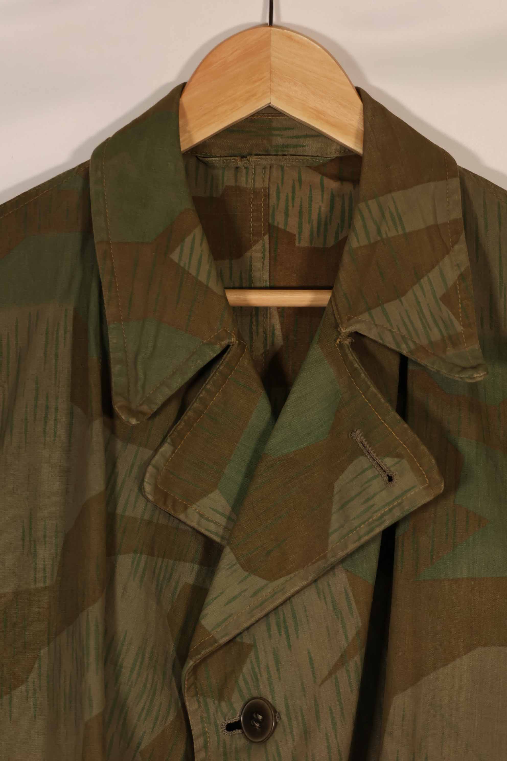 実物　1940年代　ドイツ軍　スプリンター迷彩　ローカルメイド　フィールドジャケット　中古品