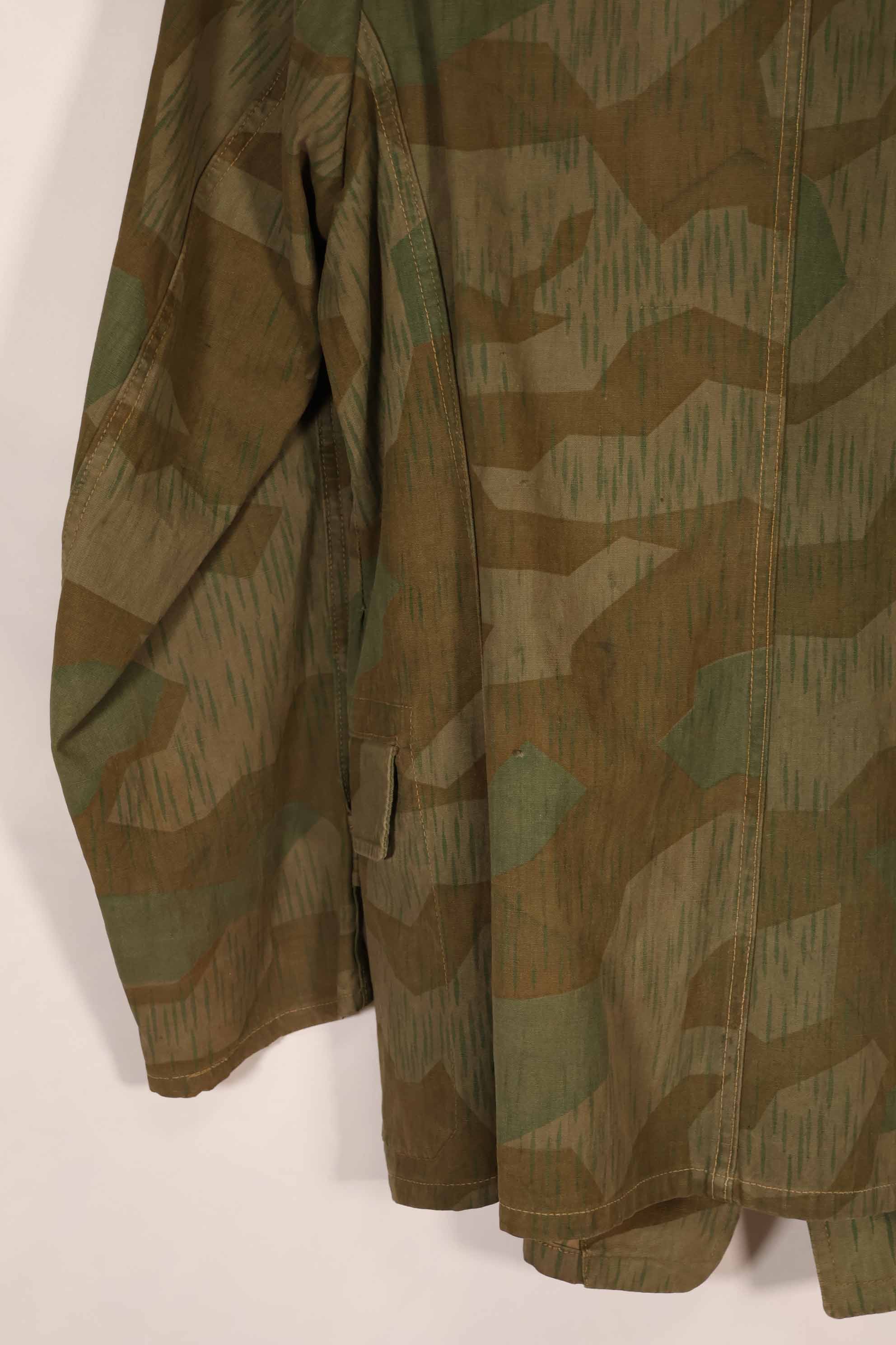 実物　1940年代　ドイツ軍　スプリンター迷彩　ローカルメイド　フィールドジャケット　中古品