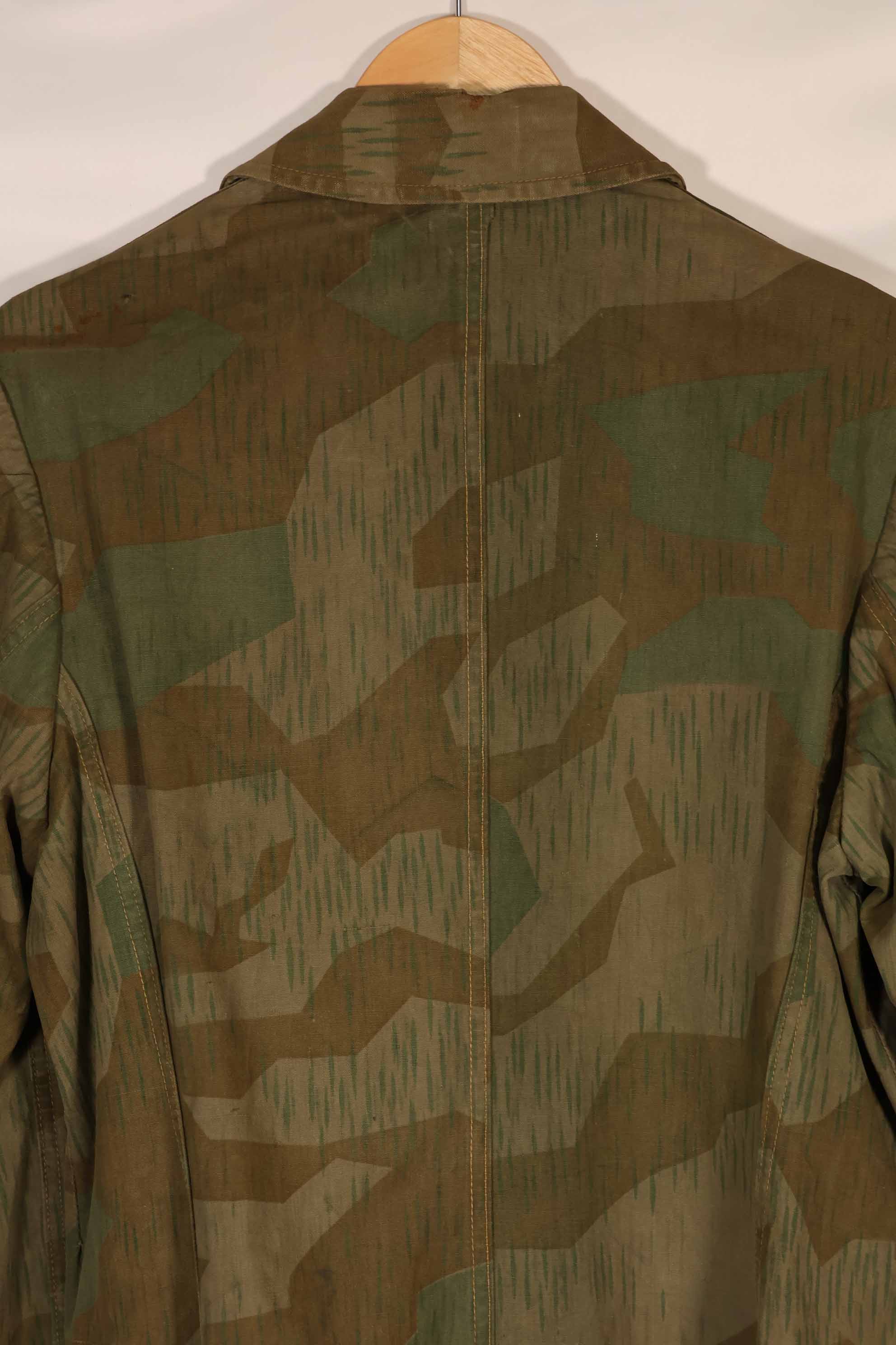 実物　1940年代　ドイツ軍　スプリンター迷彩　ローカルメイド　フィールドジャケット　中古品