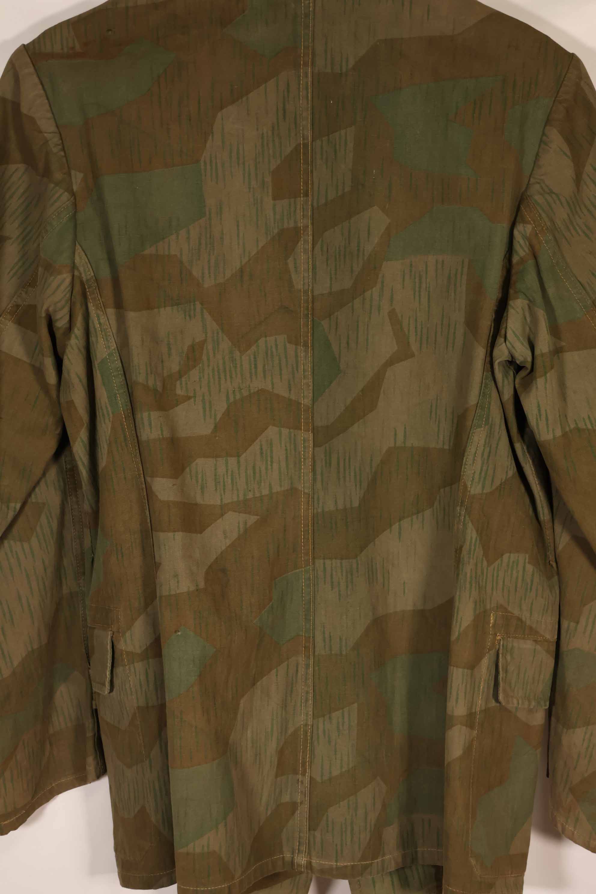 実物　1940年代　ドイツ軍　スプリンター迷彩　ローカルメイド　フィールドジャケット　中古品