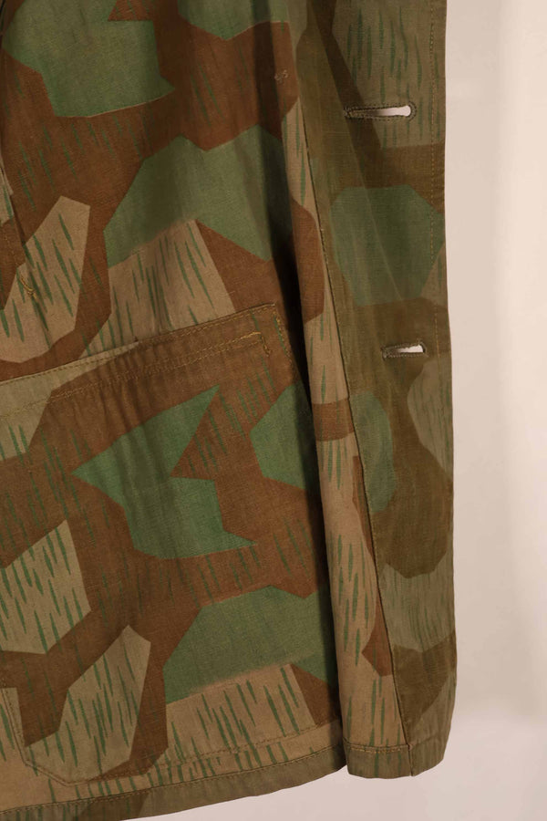 実物　1940年代　ドイツ軍　スプリンター迷彩　ローカルメイド　フィールドジャケット　中古品