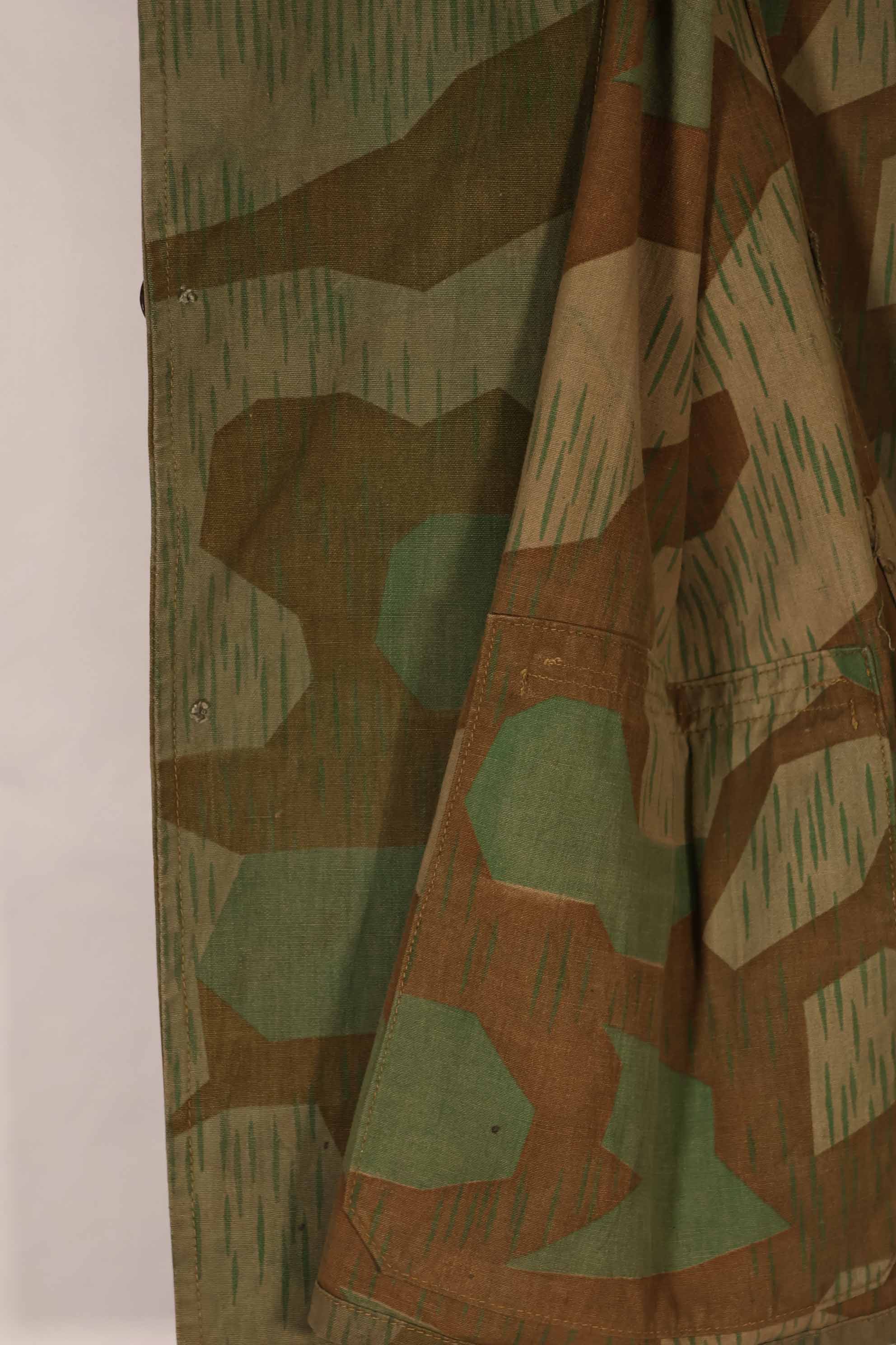 実物　1940年代　ドイツ軍　スプリンター迷彩　ローカルメイド　フィールドジャケット　中古品