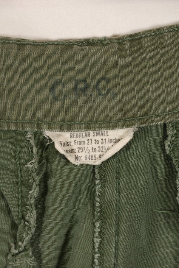 Circa 1968 S-R Size 4th Model Jungle Fatigue Pants, Used, Released by Film Company