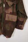実物　1940年代　WWII 英軍　Windproof迷彩　インドシナ戦争　ジッパーカスタムジャケット　中古品