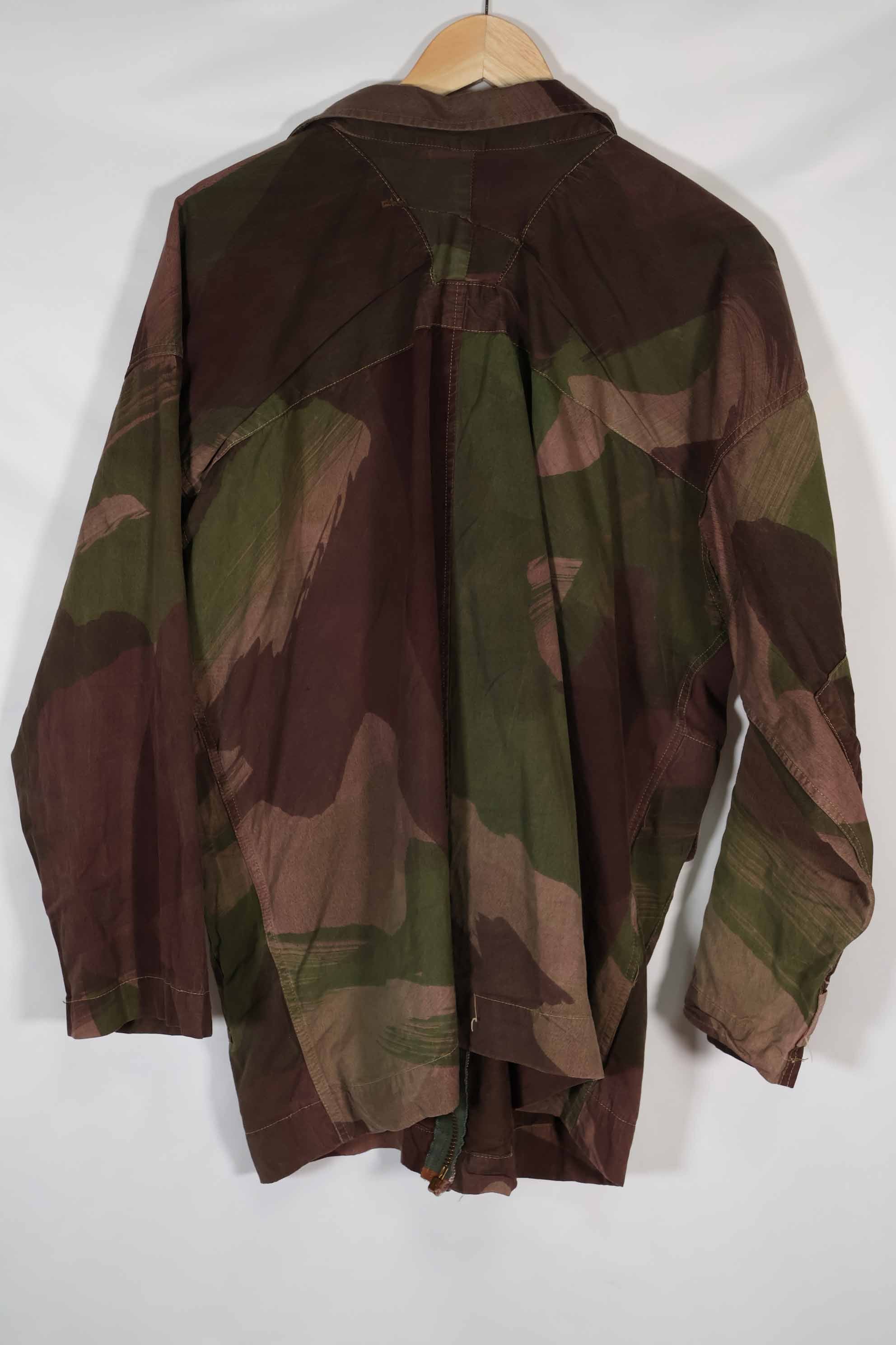実物　1940年代　WWII 英軍　Windproof迷彩　インドシナ戦争　ジッパーカスタムジャケット　中古品