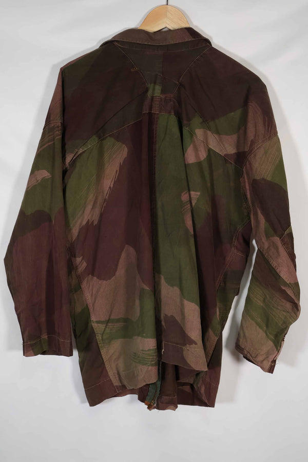 実物　1940年代　WWII 英軍　Windproof迷彩　インドシナ戦争　ジッパーカスタムジャケット　中古品