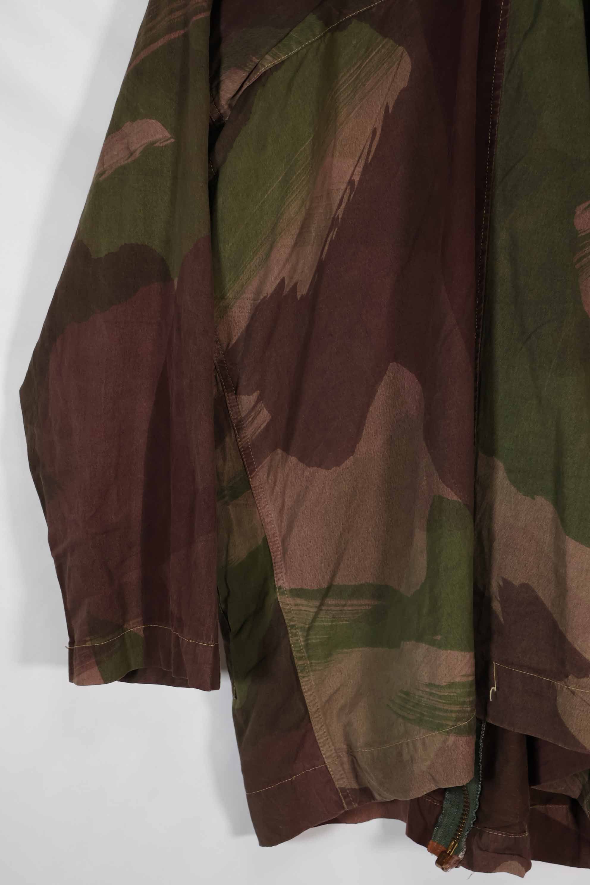 実物　1940年代　WWII 英軍　Windproof迷彩　インドシナ戦争　ジッパーカスタムジャケット　中古品