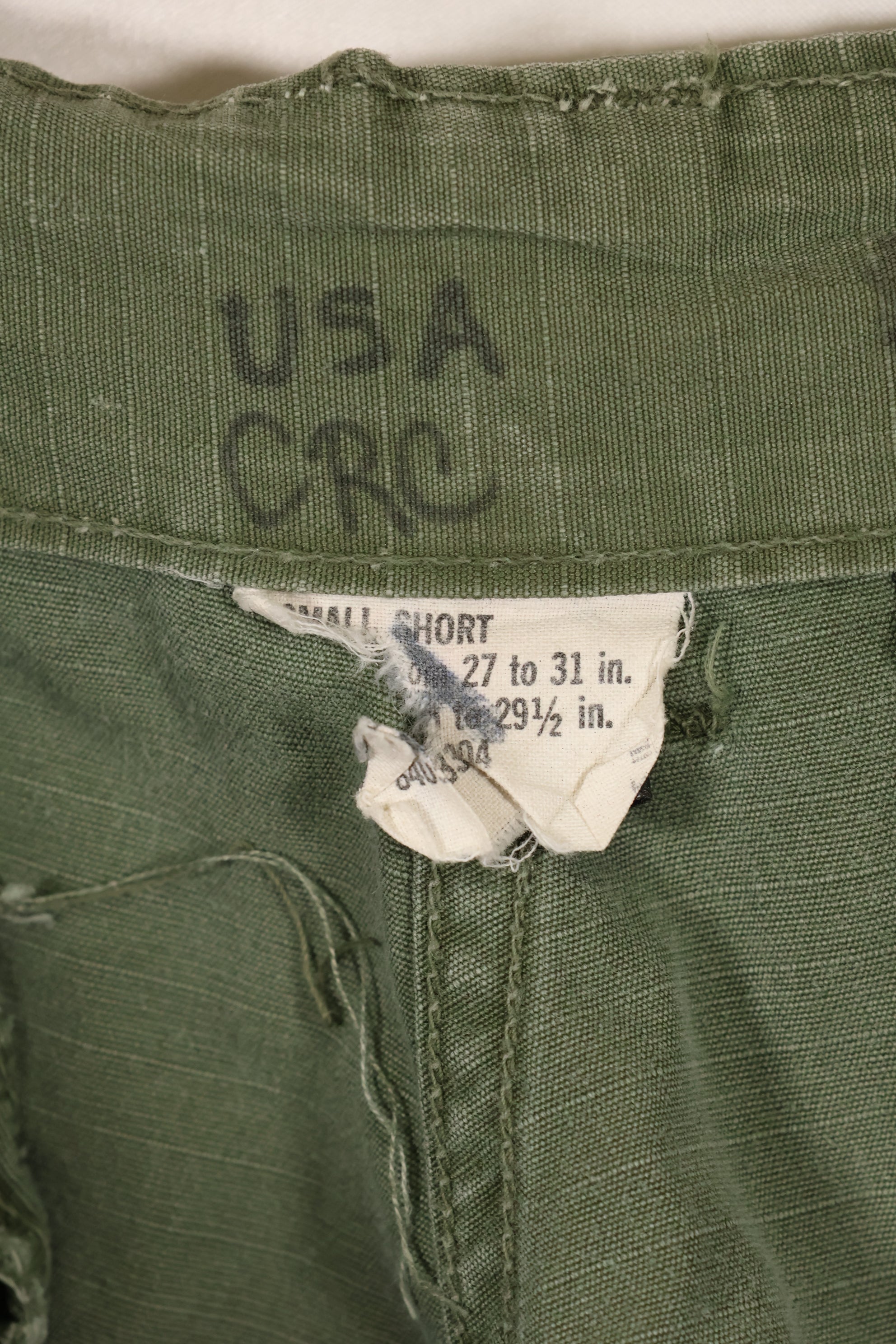 Circa 1969 S-S Size 4th Model Jungle Fatigue Pants, Used, Film Company Release C