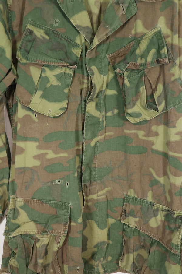 実物　ERDL ノンリップストップ　ジャングルファティーグ　ジャケット　中古品　傷などあり　A