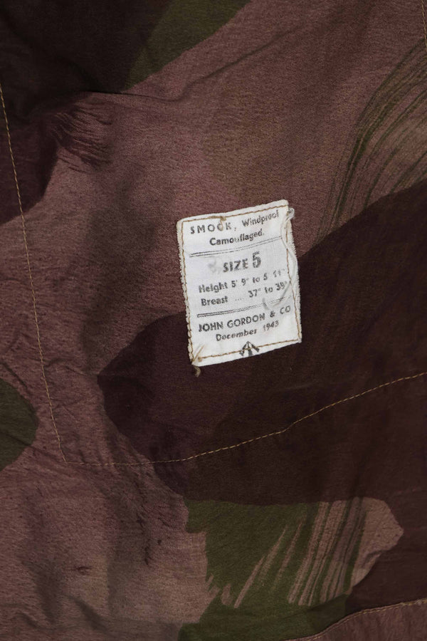 実物　1940年代　WWII 英軍　Windproof迷彩　インドシナ戦争　ジッパーカスタムジャケット　中古品