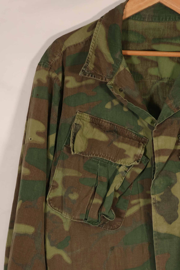 実物　ノンリップストップ生地　ERDL　ジャングルファティーグ　ジャケット　中古品　タグなし