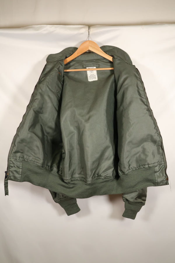 1981年契約　LARGE　アメリカ海軍　CWU-36P フライトジャケット　パッチ付　ほぼ未使用品
