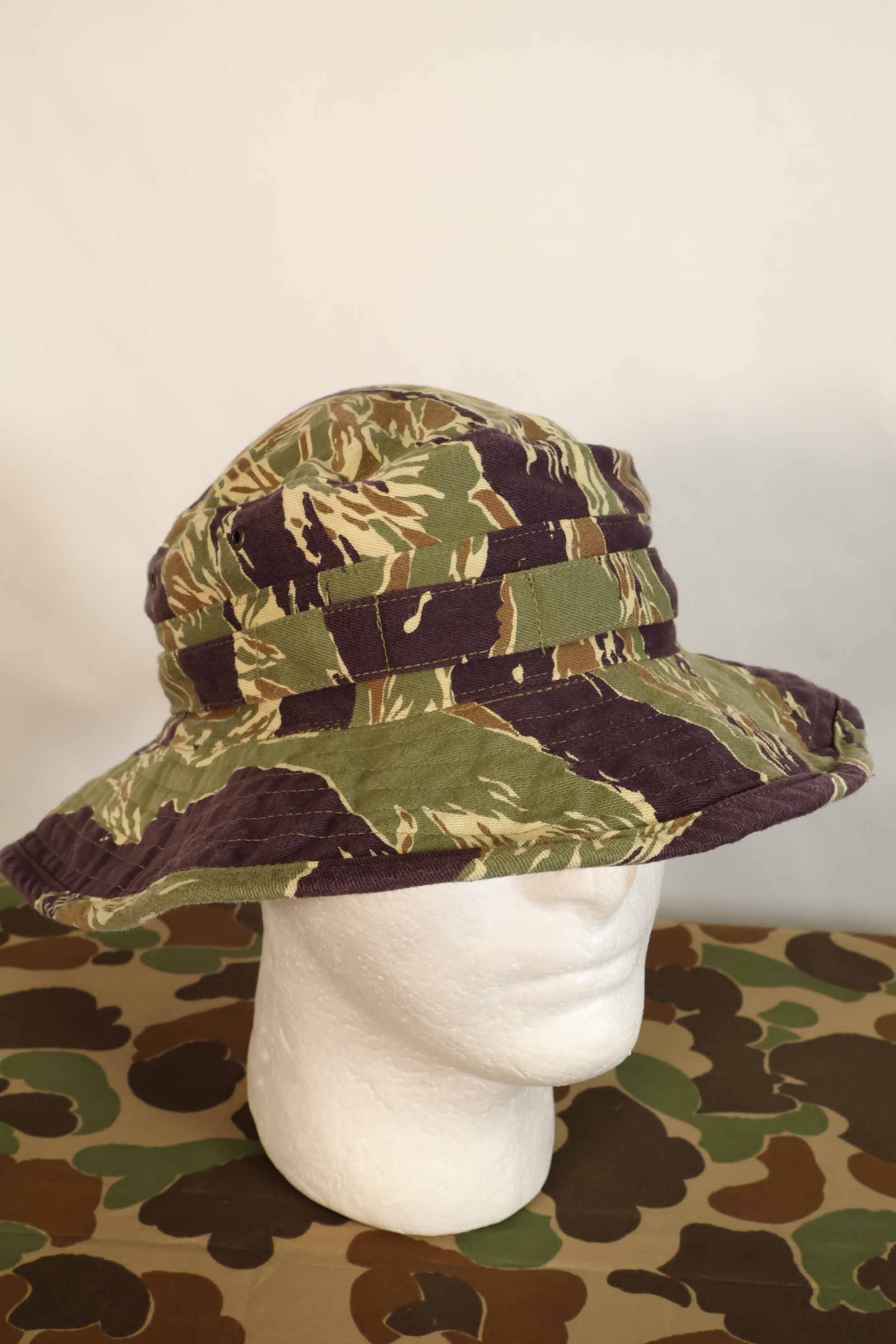 Limited quantity aged MILITARIA 1911 Okinawa Tiger CISO cut boonie hat