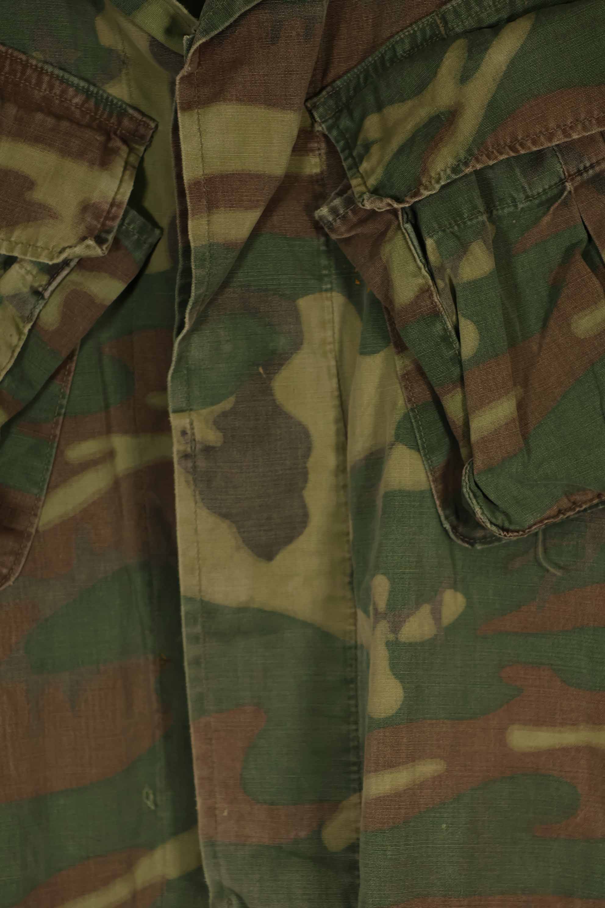 実物　ノンリップストップ生地　ERDL　ジャングルファティーグ　ジャケット　中古品　タグなし