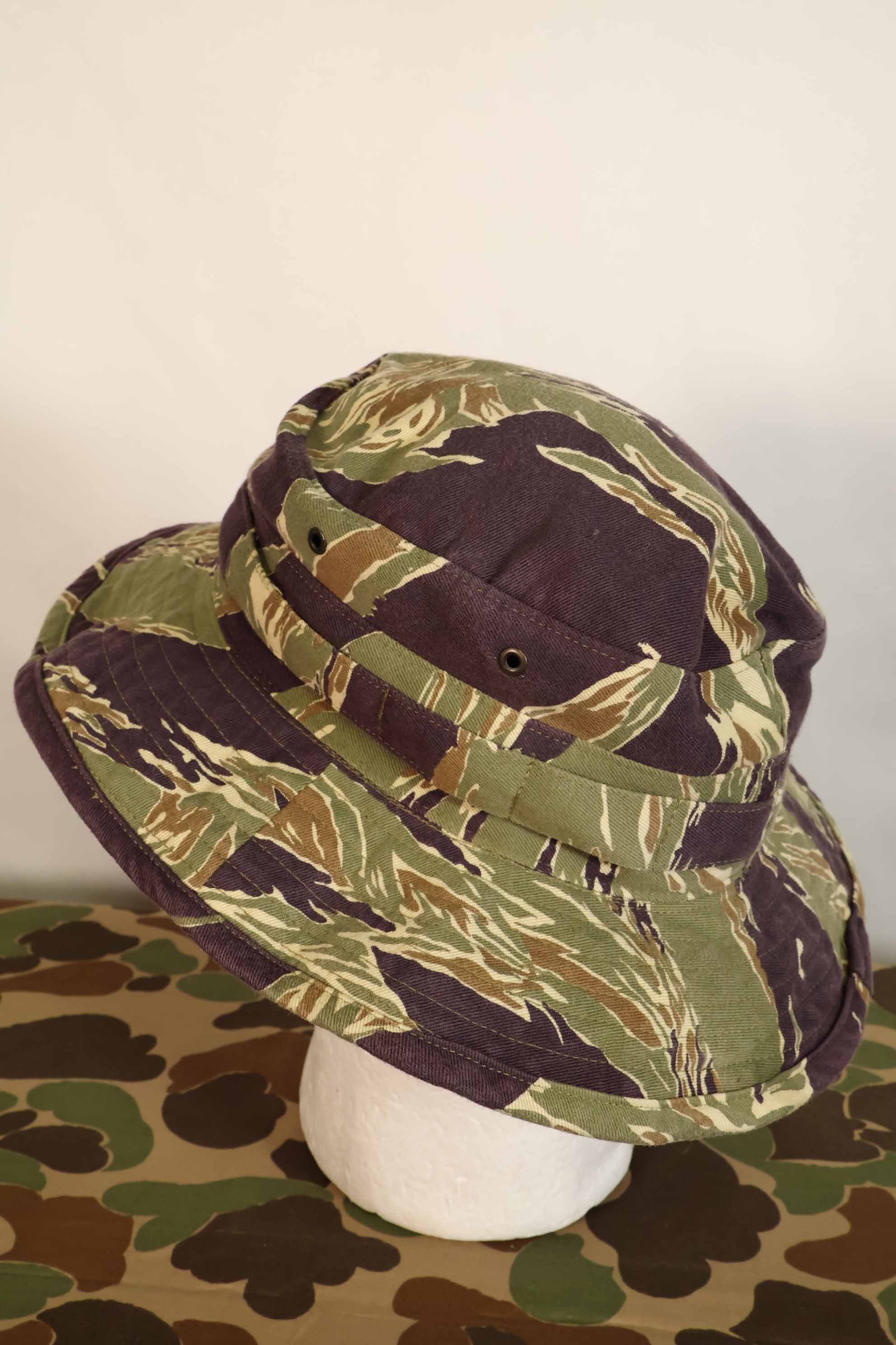 Limited quantity aged MILITARIA 1911 Okinawa Tiger CISO cut boonie hat