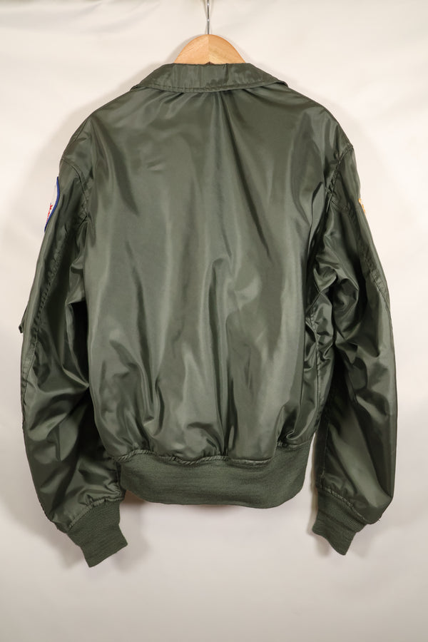 1981年契約　LARGE　アメリカ海軍　CWU-36P フライトジャケット　パッチ付　ほぼ未使用品