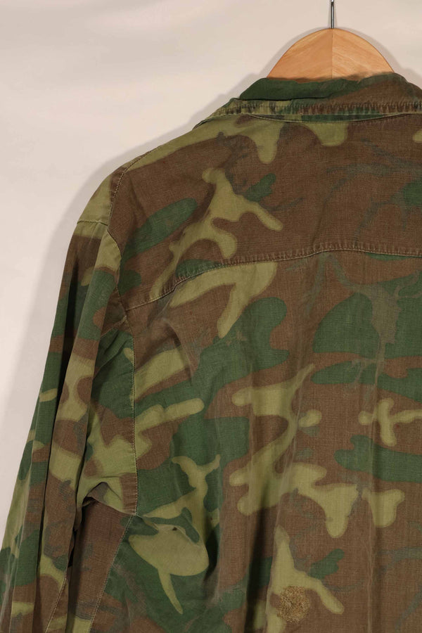 実物　ノンリップストップ生地　ERDL　ジャングルファティーグ　ジャケット　中古品　タグなし